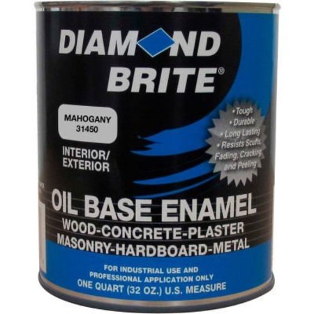 DIAMOND BRITE Interior/Exterior Paint, Gloss, Mohogany, 32 oz 31450-4